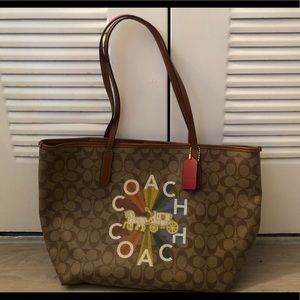 Tan/ Brown Coach tote
